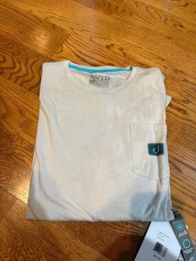 Avid Mens Pocket T-Shirt Light grey new
